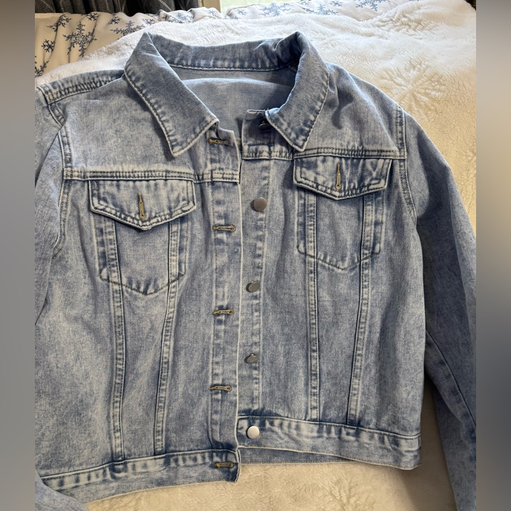 SHEIN Light Blue Jean Jacket